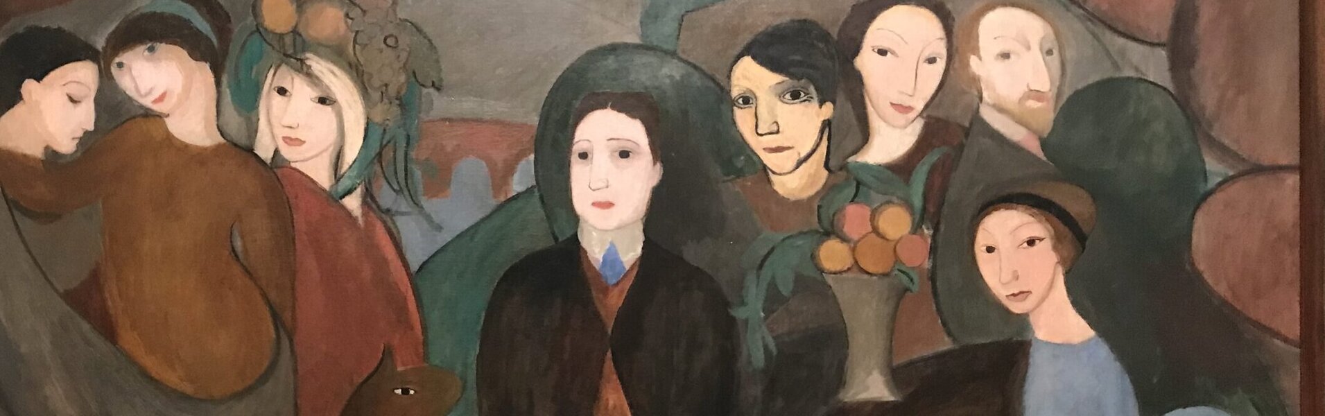 Marie Laurencin 女性像 絵画 青いフレームMarie Laurencin作 【レダと