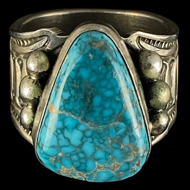 Navajo Gary reeves ナンバーエイトターコイズリング 1A4488/ナバホ族