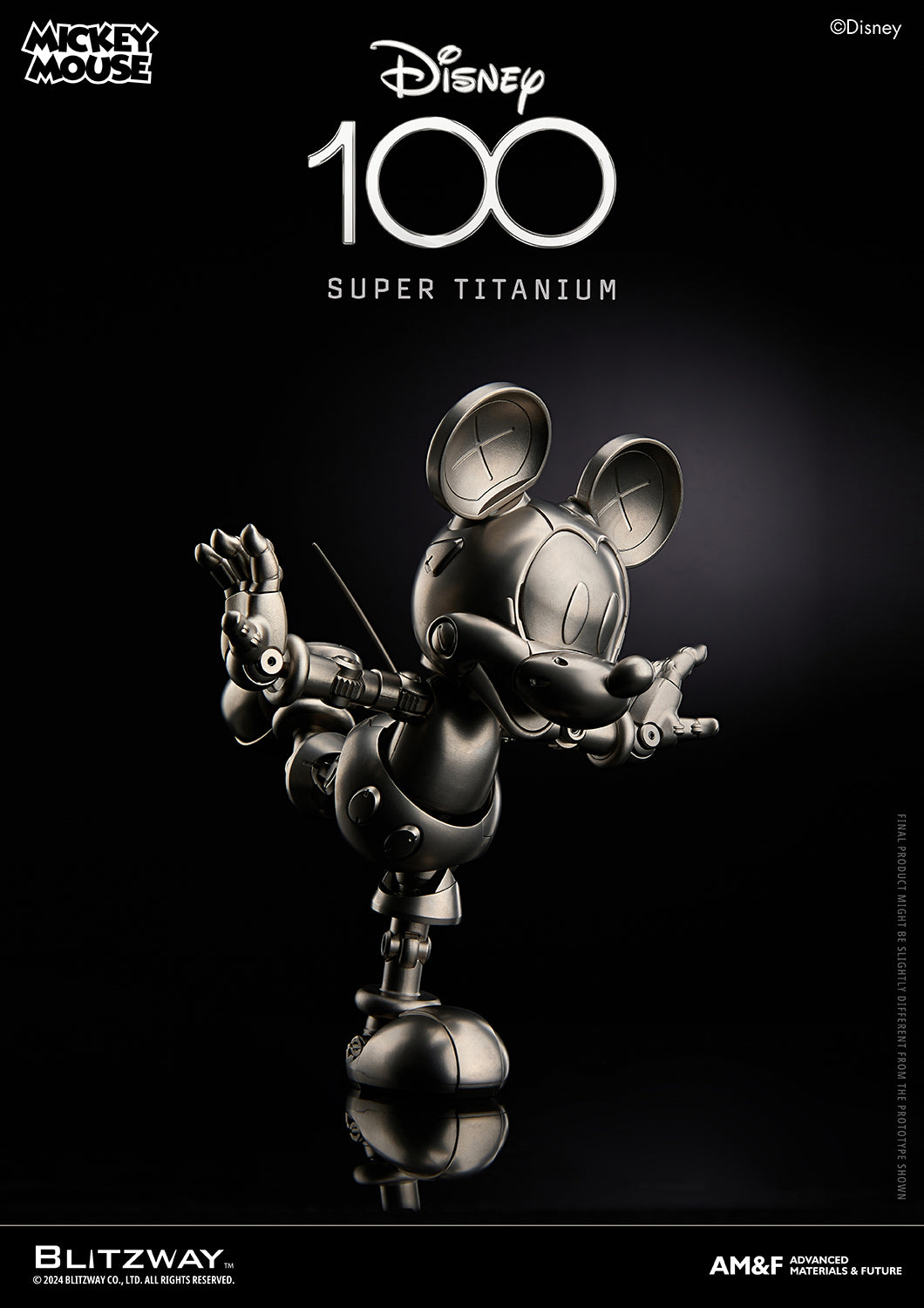 Mickey Mouse D100 (Super Titanium) CARBOTIX Figure - Spec Fiction Shop