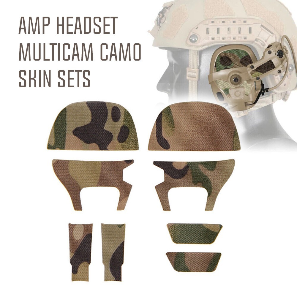 FMA FCS AMP ヘッドセット ステッカー マルチカム迷彩スキン セット