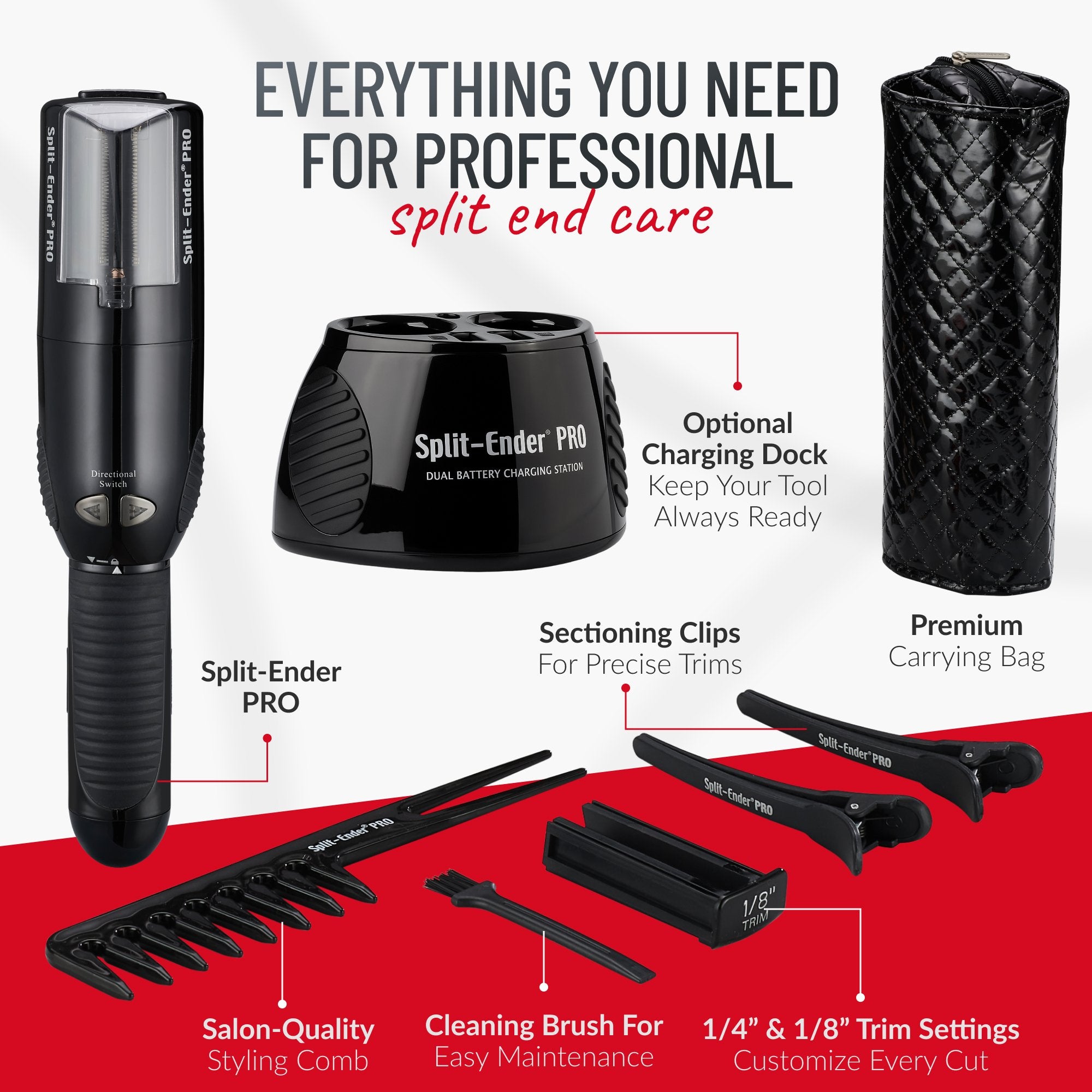 Split Ender PRO - Salon Professional, Titanium Coated Blades, Fast and