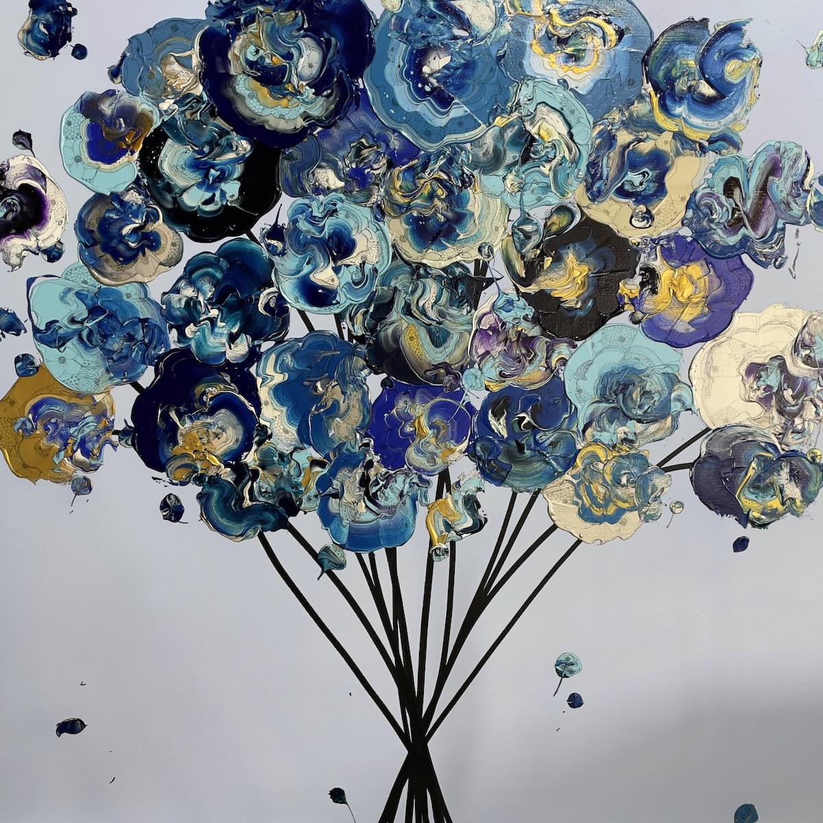 奥田雄太 絵画 Abstract Bouquet 花 サイン入り原画 アート 奥田雄太