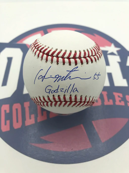 松井秀喜サインボール。2003年のニューヨーク・ヤンキース対シカゴ