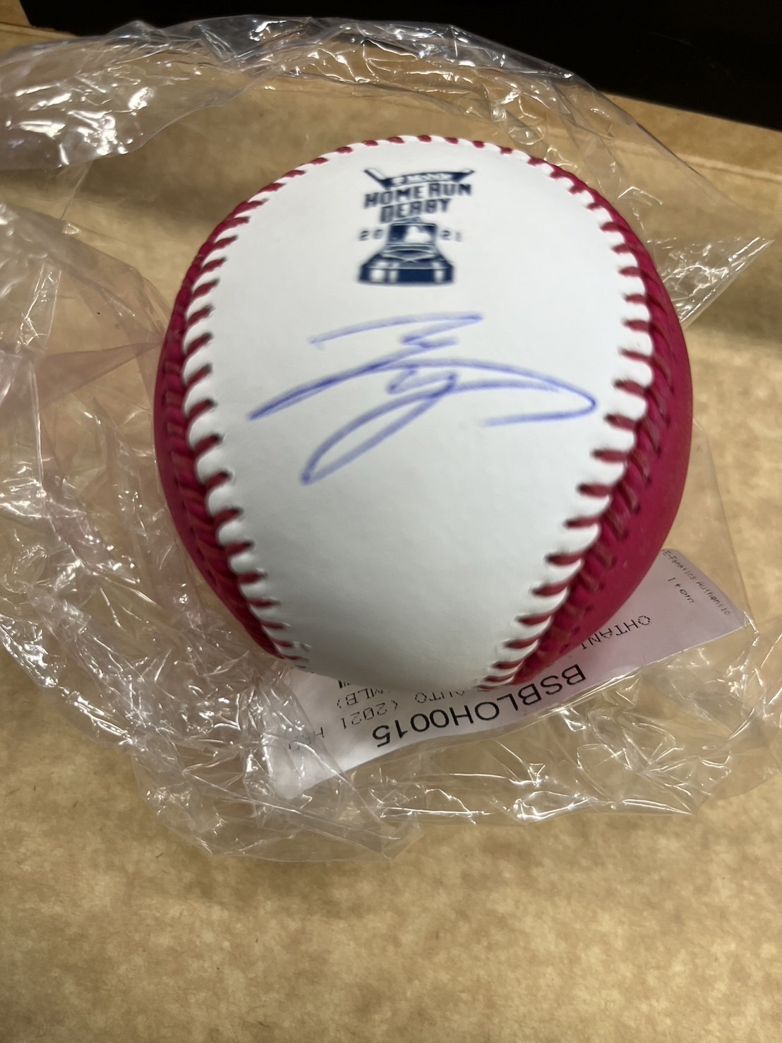 大谷翔平 MLB初安打記念 直筆サイン MLB公式ホログラム インスク 額装