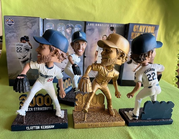 クレイトン・カーショー 3000奪三振記念フィギュア ドジャース優勝