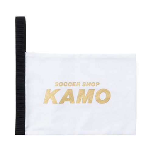 ジュニア KAMOオリジナル シューズケース 白×金／サッカーショップKAMO