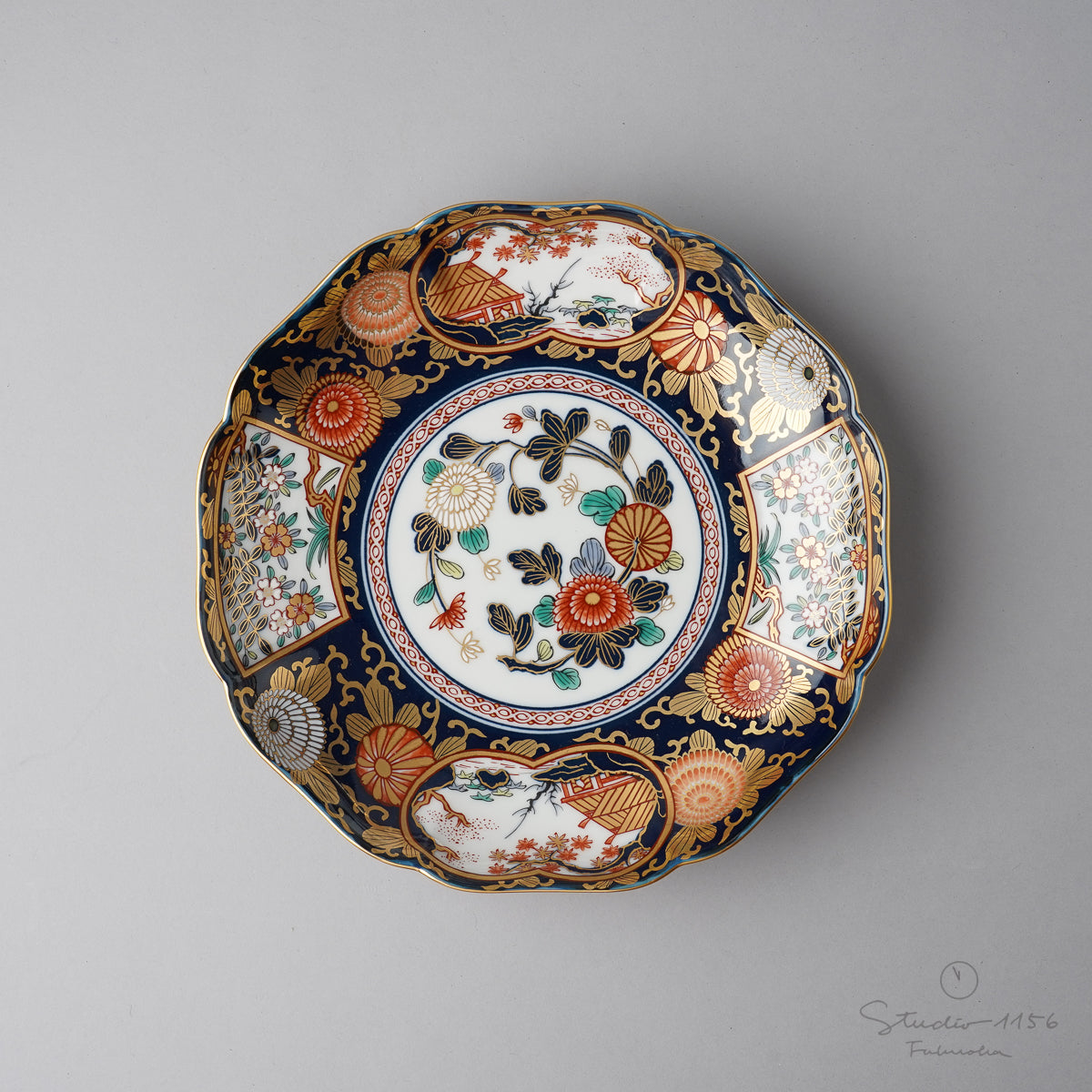 其泉 豪華な沈香壺 琳派古伊万里 美術有田焼 賞美堂其泉窯 染錦金彩