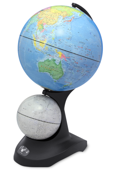 ライト付き二球儀（地球儀／天球儀／月球儀） レイメイOYV273 学習用