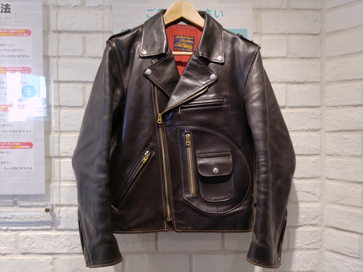 フラットヘッドホースハイド シングルライダースジャケット FN-LJ-HS004