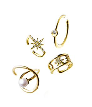 スター | K18(イエロー) | フープピアス | スタージュエリー公式