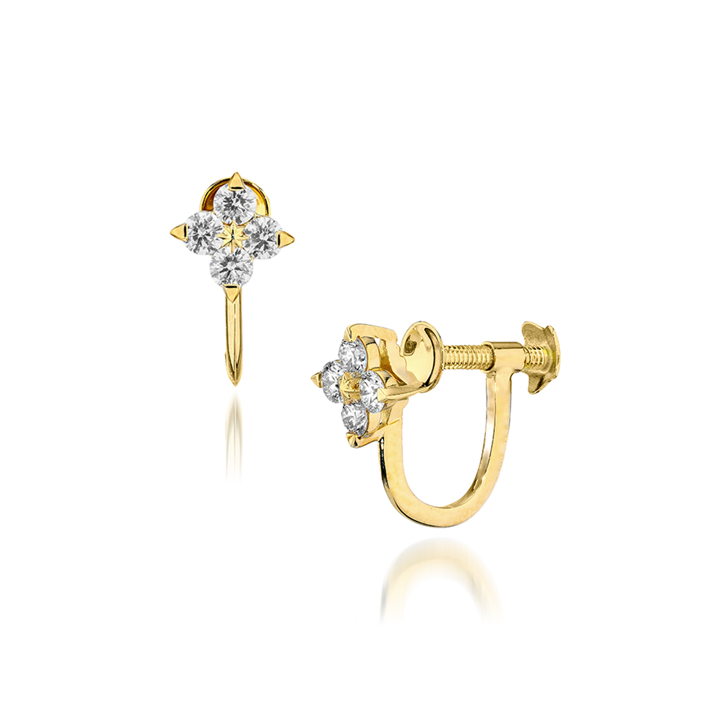 BRIGHTEST STAR DIAMOND EARRINGS(MS)(1ZE0132)K18 イヤリング｜スター