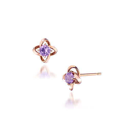 FOUR RAYED FLOWER PIERCED EARRINGS(2JP1064)K10 ピアス｜スター