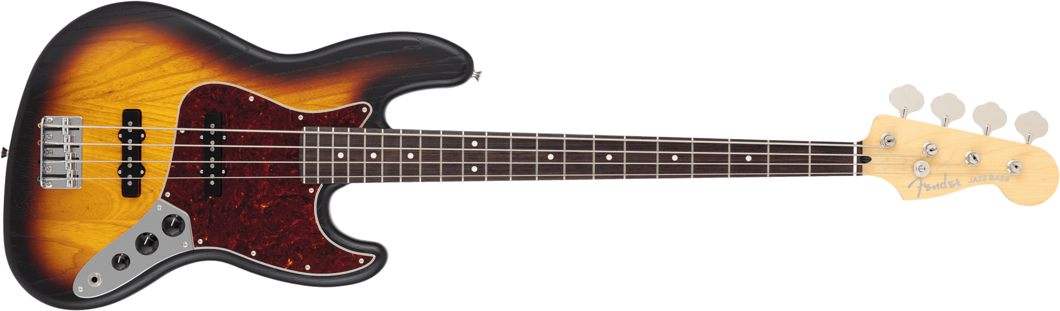 Fender Made in Japan Jazz Bass Raw Ash (RW) - 3-color sunburst