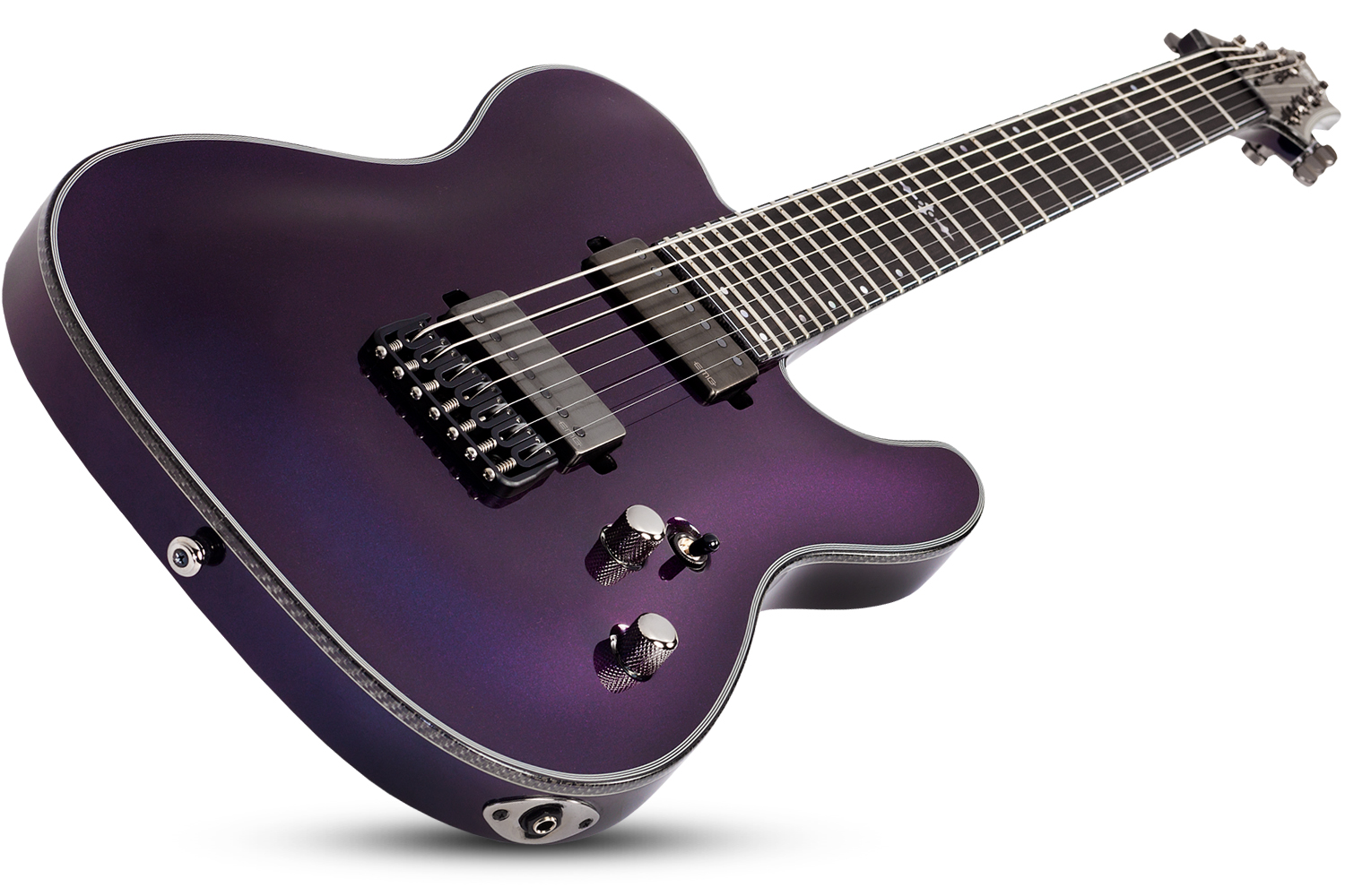 Schecter Hellraiser Hybrid PT-7 - ultraviolet 7 string electric guitar