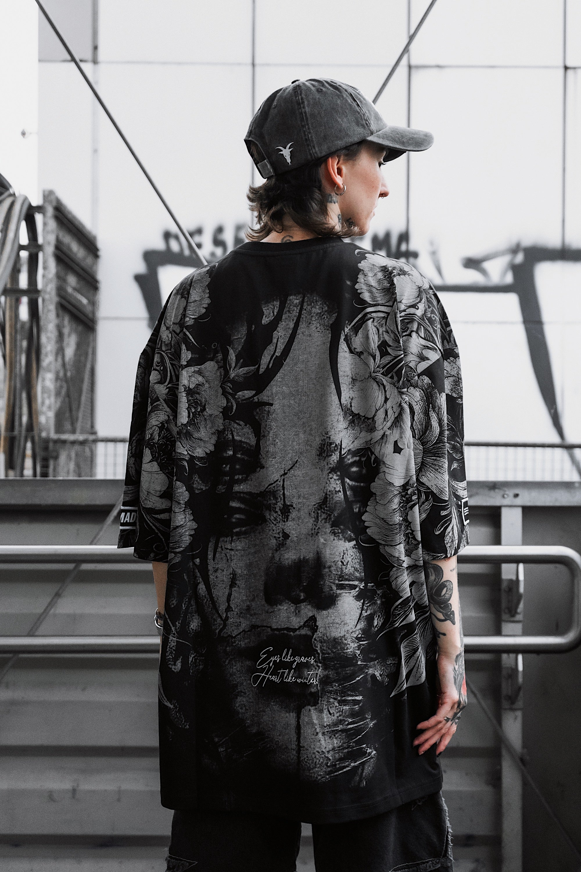 Heart Like Winter (Allover) - Heavy Oversized T-Shirt (250GSM)