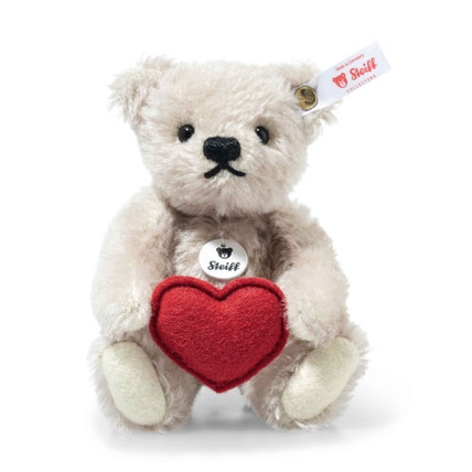 Teddy Bear with Heart Limited Edition, 5 in, light gray - Steiff.com