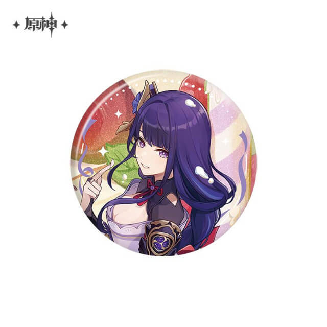 原神 雷電将軍 hoyofair 缶バッジ カード 原神 雷電将軍 hoyofair 缶