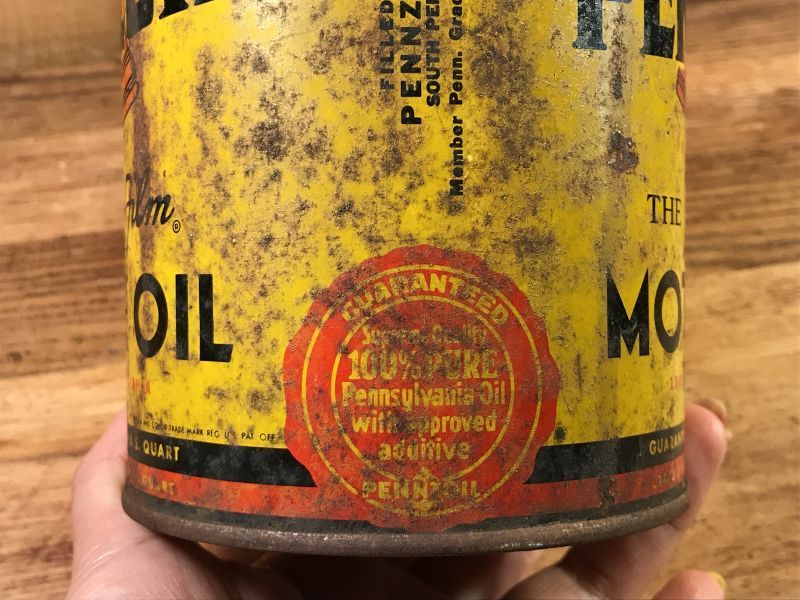 Pennzoil Tough Film Motor Oil Tin Can ペンゾイル ビンテージ オイル