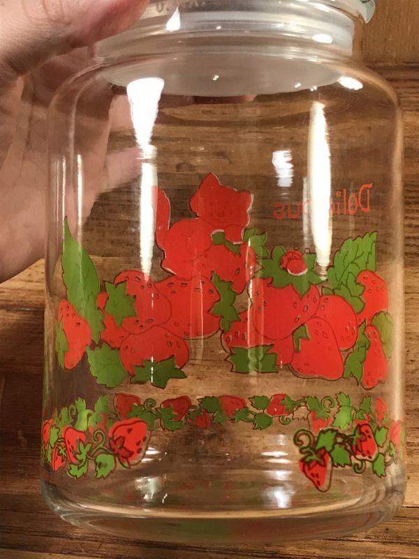 Strawberry Shortcake Medium Glass Canister ストロベリーショート