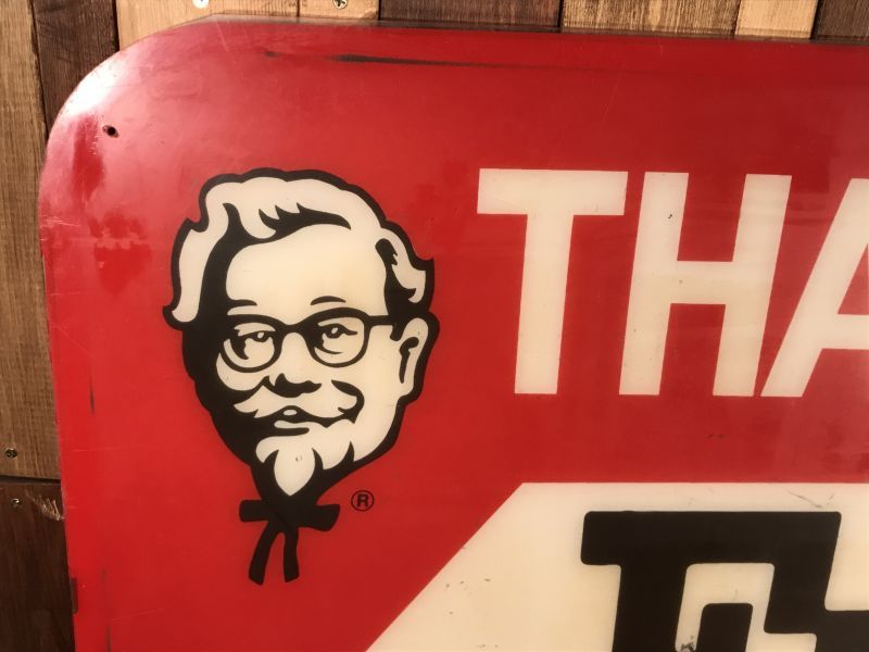 Kentucky Fried Chicken “Thank You Exit” Plastic Sign ケンタッキー