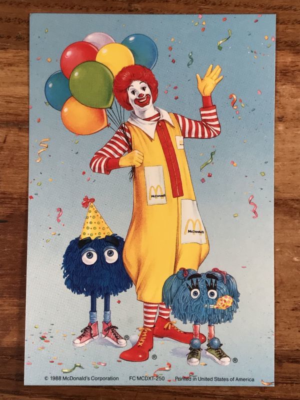 McDonald's “Ronald & Fry Kids” Postcard マクドナルド ビンテージ
