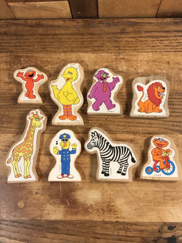 Sesame Street & Animal Wood Block Set セサミストリート ビンテージ