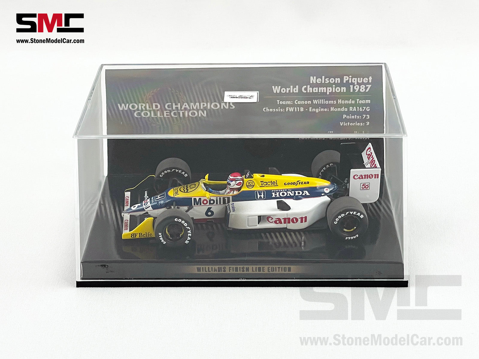 Williams F1 FW11B #6 Nelson Piquet Italy 1987 World Champion 1:43