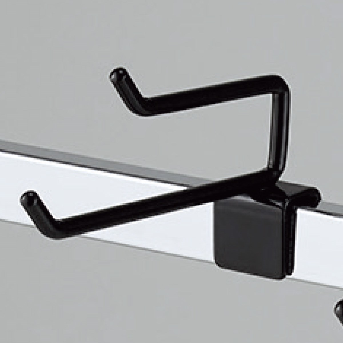 5本】2段フックハンガー ブラック(直径6mm)〔ストエキオリジナル〕 長さ5cm