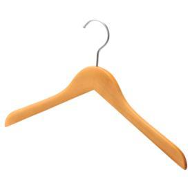 100本】木製ハンガー ブラウン平型〔ストエキオリジナル〕