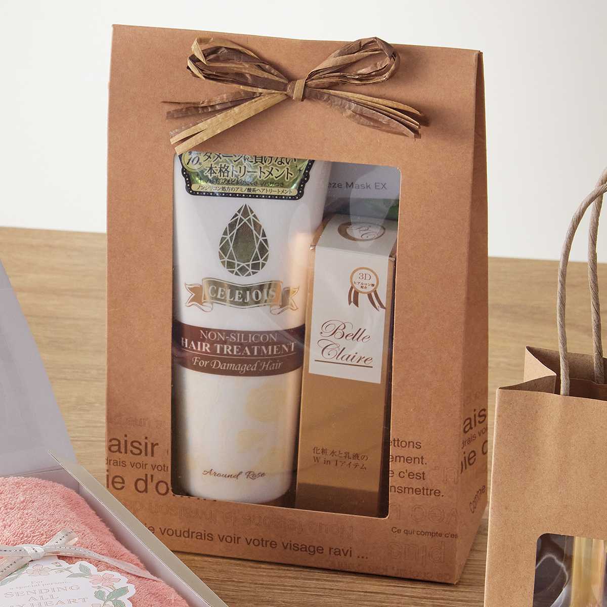 10枚】窓付きギフトボックス カフェオレ 13×6×17cm