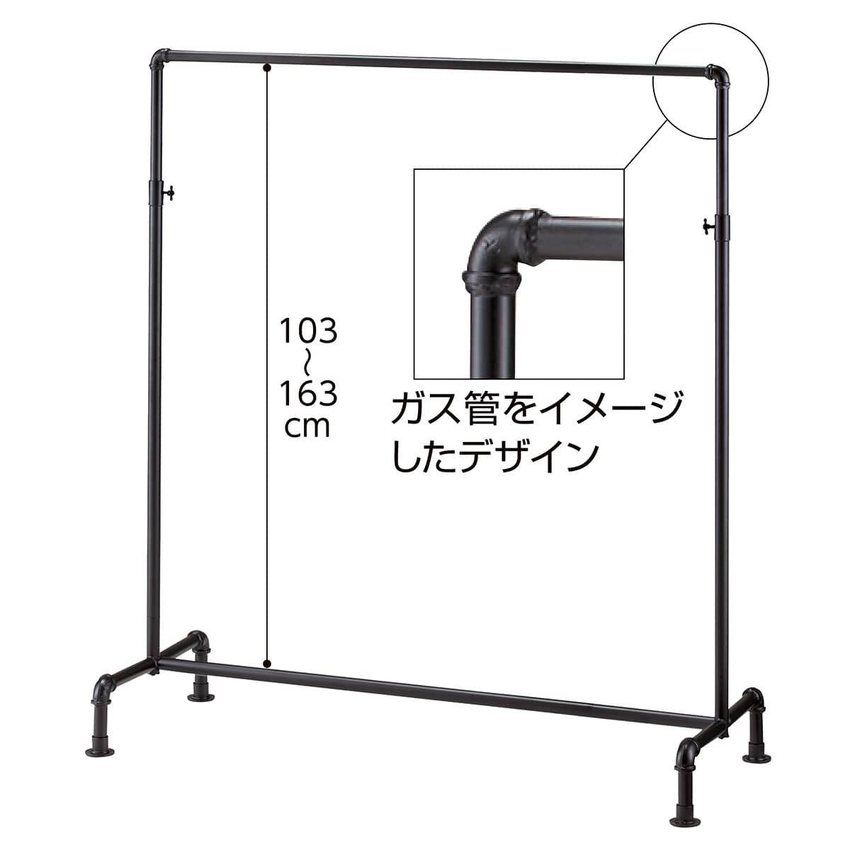 2024 ガス管ハンガーラック もちざね様専用 ガス管ハンガーラック もち