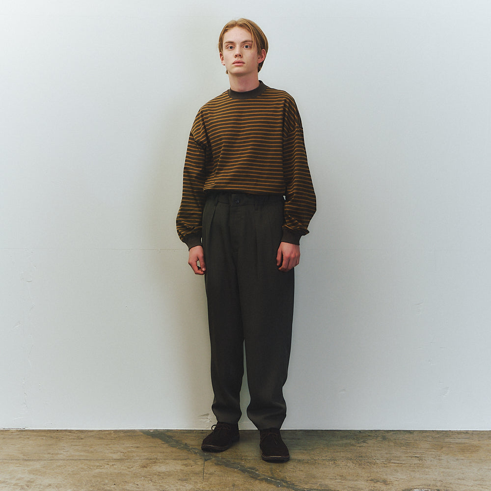 BALLOON STRIPES LONG SLEEVE T SHIRT | is-ness online shop