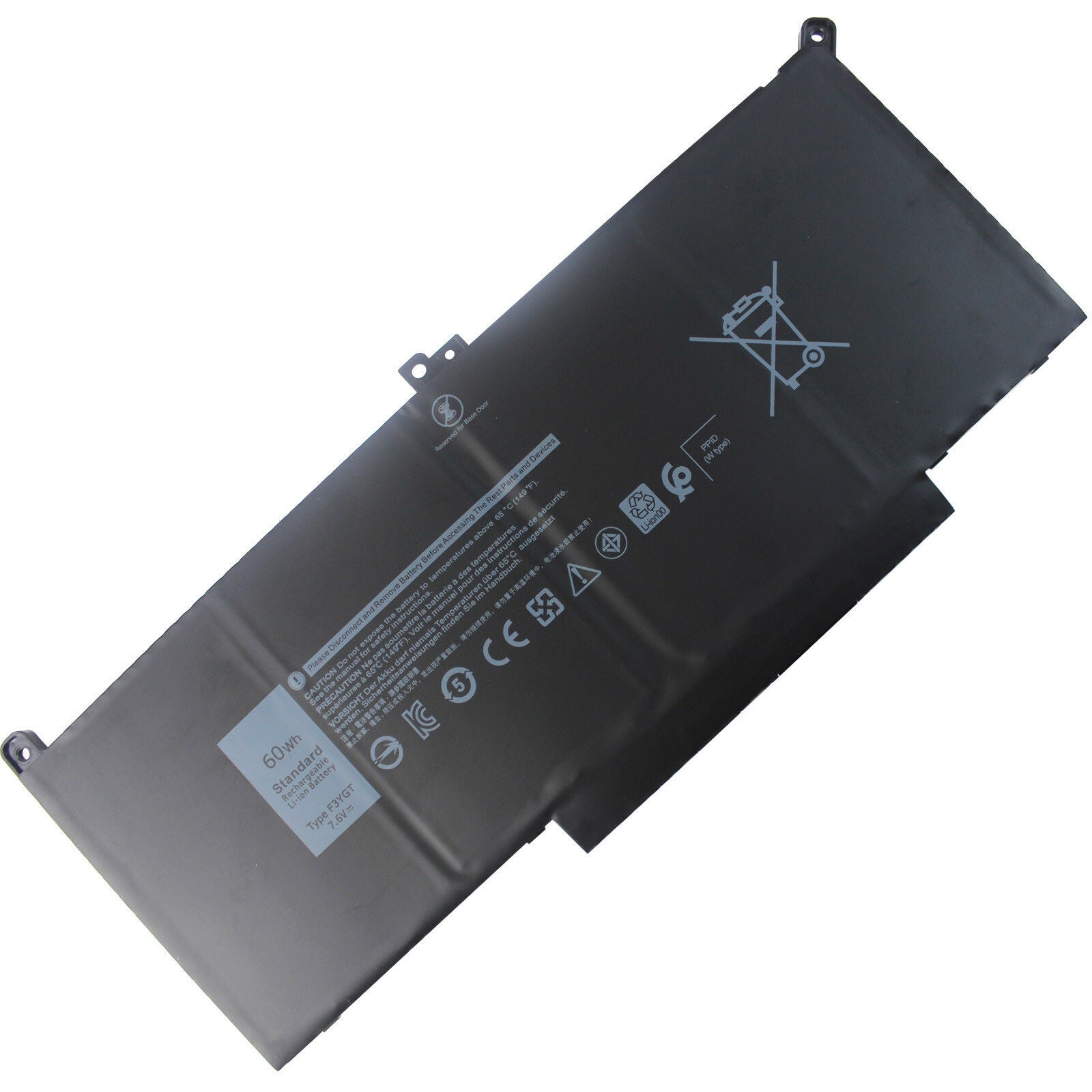 F3YGT 60Wh Battery for Dell Latitude 7280 7290 7380 7390 7480