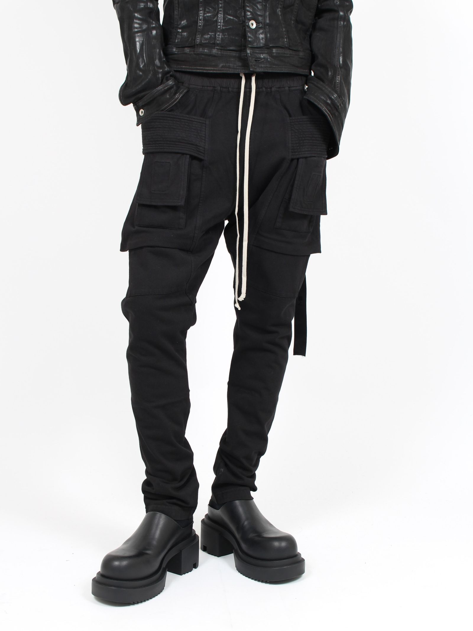 リックオウエンス ダークシャドウ 18SS コーティングサルエルロング