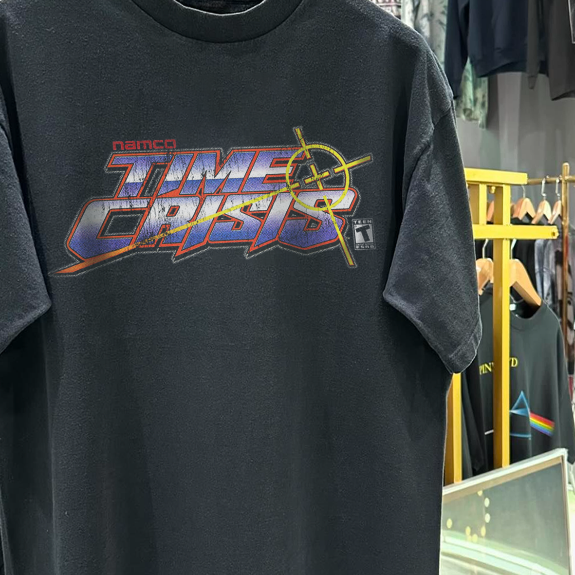 Time Crisis 1995 Promo Vintage Washed Black T-Shirt – Strike