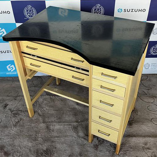 彫金机作業台 片袖デスク引き出し付き机 ヴァルガ330さん専用