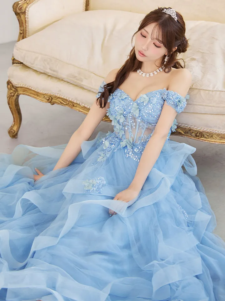 JEAN MACLEAN/ジャンマクレーン】立体フラワー/ シアー/ オフショル