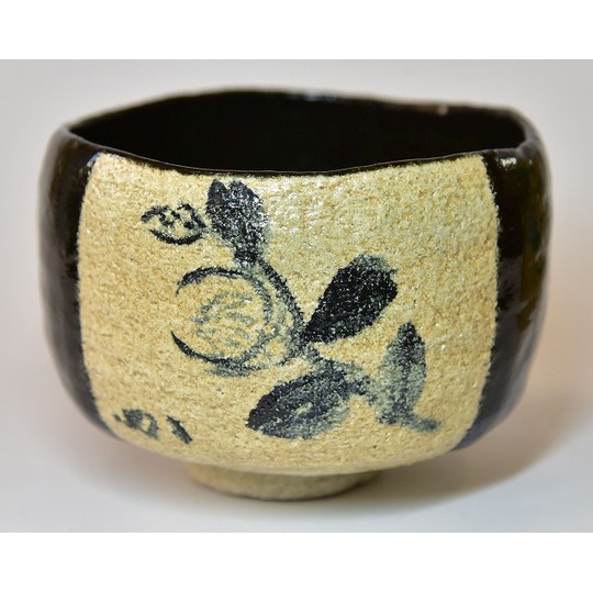 茶道具 抹茶茶碗 赤楽茶碗 筒茶碗 谷古石香作 伊曽嶋窯 梅花和雪香