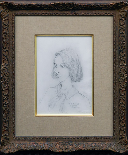 藤田嗣治 「横顔のマドレーヌ」 「少女」 Yahoo!オークション - 【真作