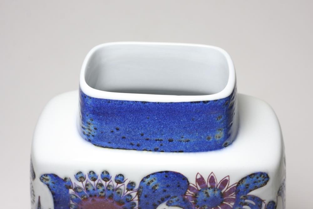 ロイヤルコペンハーゲン ・テネラ・スクエア型 フラワーベース 花瓶