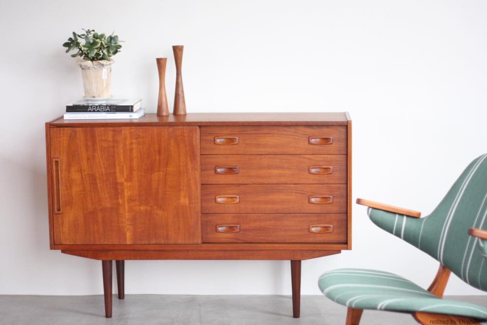 デンマーク 北欧ヴィンテージ チークサイドボード リビングボード 北欧