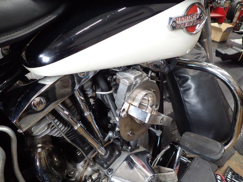 ショベルヘッド・5ガロンタンク用フラットスライドキャブ・インテーク