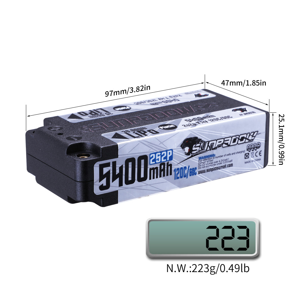 sanpadow リポバッテリー 5400 2024 Sunpadow TOP Series Lipo Battery