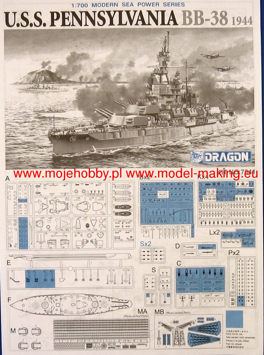 U.S.S. Pennsylvania BB-38 Dragon 7041