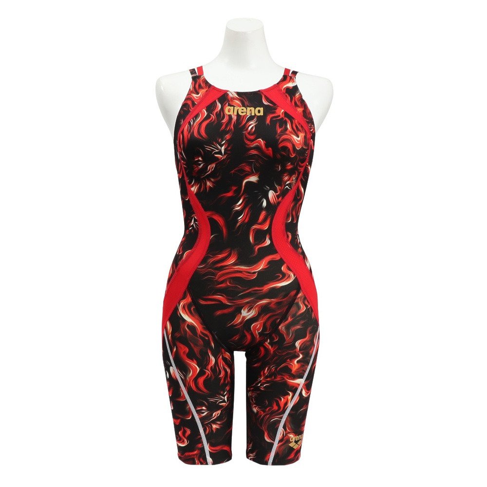 arena 赤 ストライプ 競泳水着 ハーフパンツ arena 赤 ストライプ 競泳