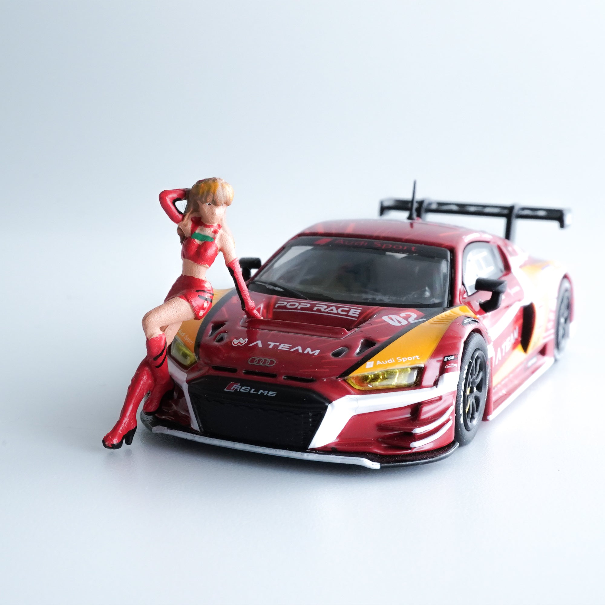 POPRACE＞1/64 Audi R8 LMS エヴァ RT 2号機 X Works R8 ＆ アスカRQ