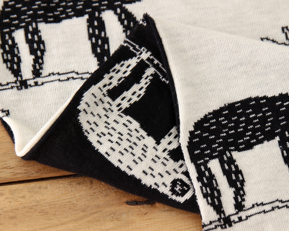 maffon リバーシブル・ジャガードニット なまけもの [M便 1/4]の通販