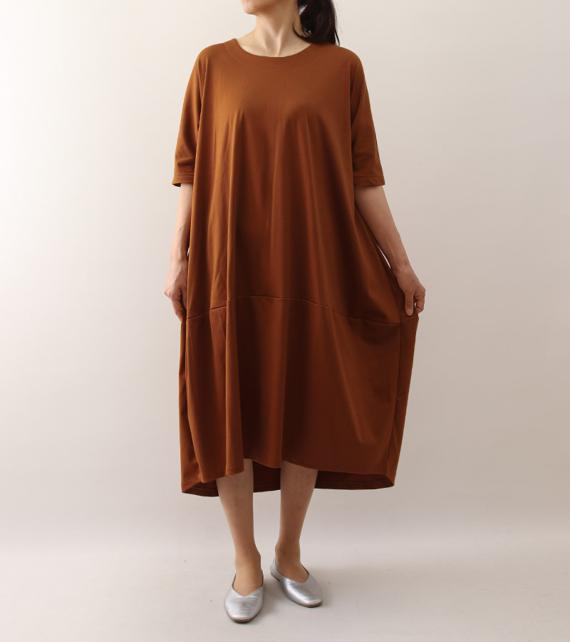 実物大型紙【No.96】ドルマンスリーブのバルーンワンピース(SML・2L