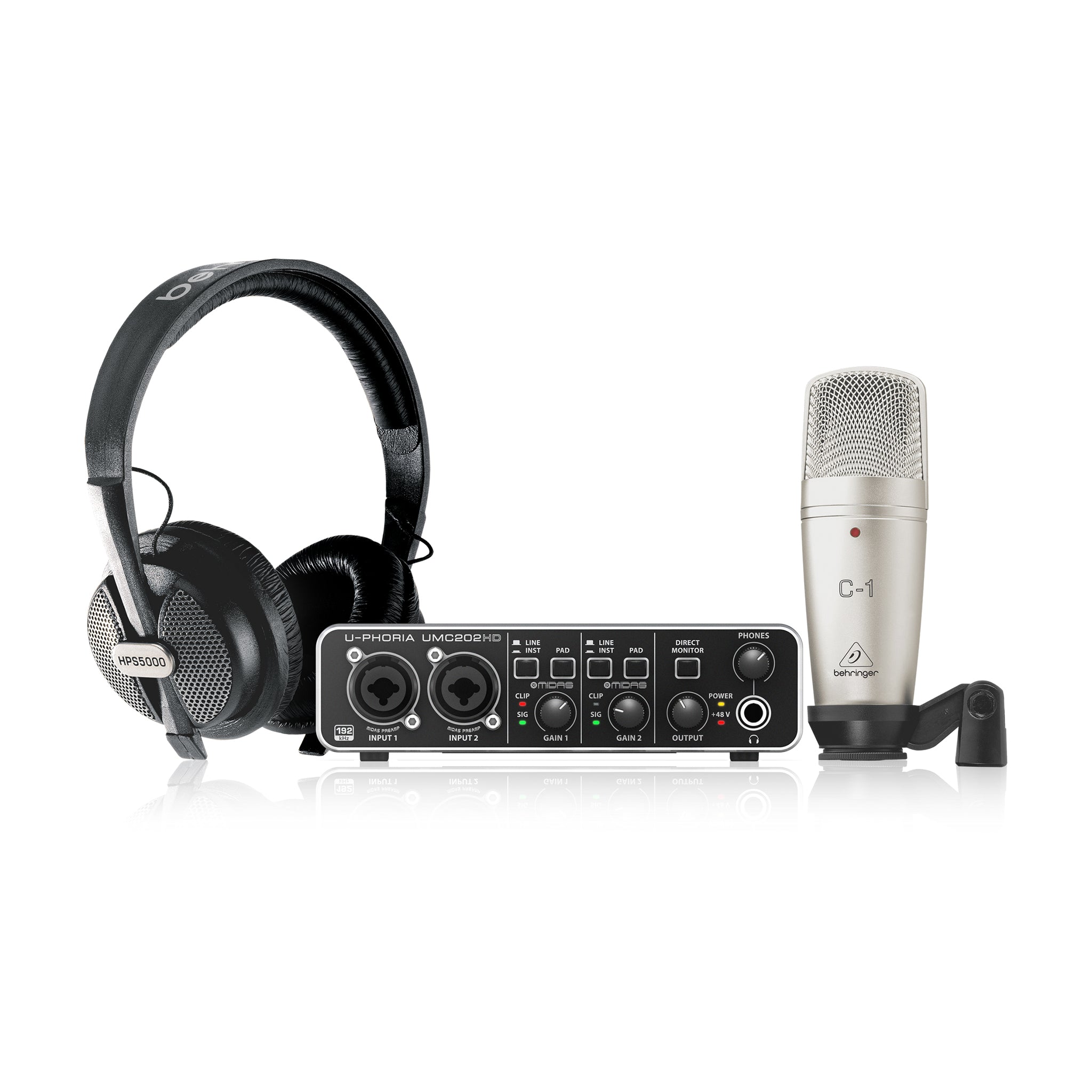 Behringer U-PHORIA Studio Pro Recording/Podcasting Bundle w
