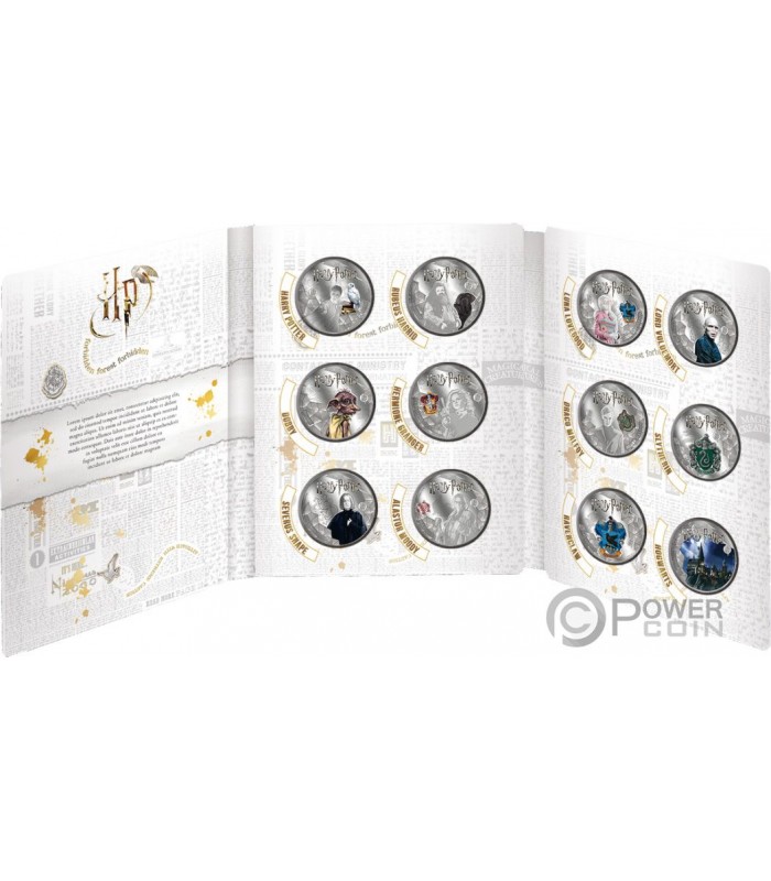 HARRY POTTER Wizarding World Hogwarts 24x1 Oz Silver Plated Coin